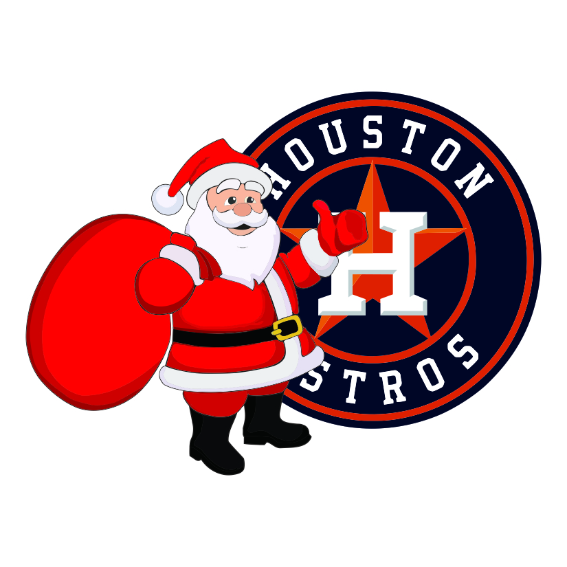 Houston Astros Santa Claus Logo iron on paper